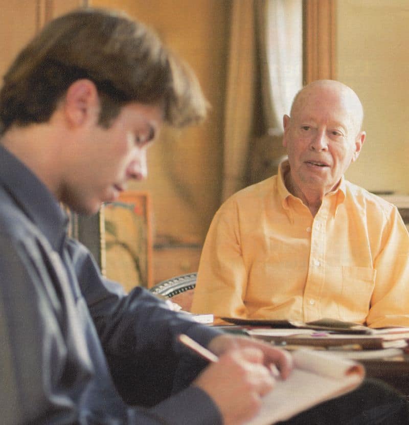 Sébastien Moreau avec son premier client en 2003
